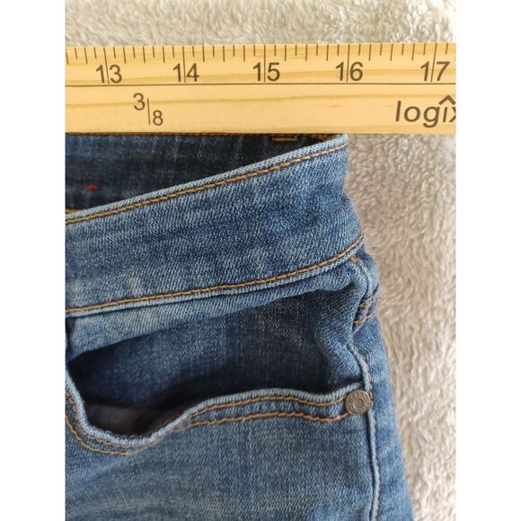 Talbots Jeans Sz 12 Flare Bootcut Wide Leg Flawless Five Pocket Blue Western - Picture 10 of 12